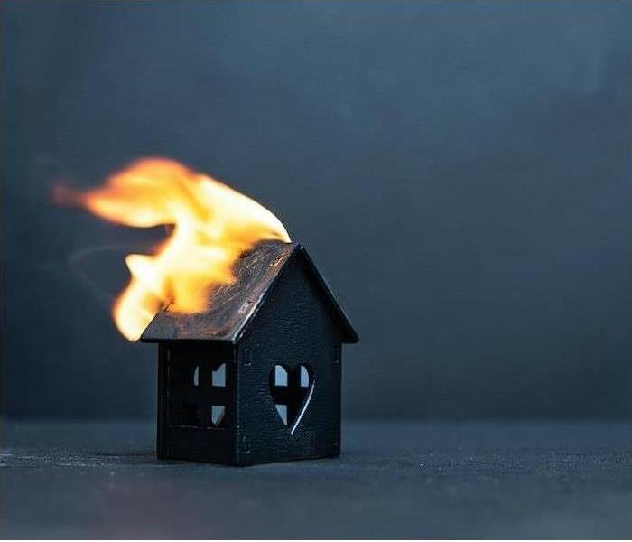 Tiny Wood House On Fire